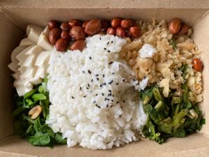 Via GrabFood Delivery
1x   Hakka Leicha Mix Vegetable with Rice	  RM 17.90	
 	 	
Subtotal	  RM 17.90	
Delivery fee	  RM 6.00	
TOTAL (INCL. TAX)    	  RM 23.90 at Minf Houze Vegan Cafe in Kuala Lumpur