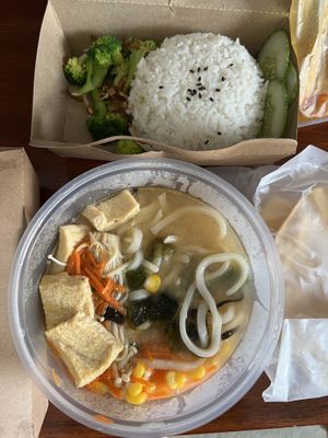 Udon and curry   at Minf Houze Vegan Cafe in Kuala Lumpur