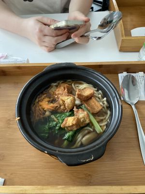 Wonton soup - yummy!  at Minf Houze Vegan Cafe in Kuala Lumpur