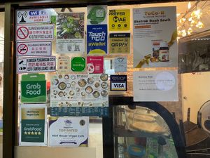 Stickers at Minf Houze Vegan Cafe in Kuala Lumpur
