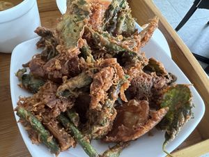 Mixed veg tempura  at Minf Houze Vegan Cafe in Kuala Lumpur