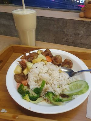 Yummy mushrooms at Minf Houze Vegan Cafe in Kuala Lumpur