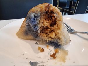 Mmmm nyoya dumpling, not my jam (or dumpling) at Minf Houze Vegan Cafe in Kuala Lumpur