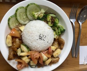 Sweet n Sour Mushroom  at Minf Houze Vegan Cafe in Kuala Lumpur