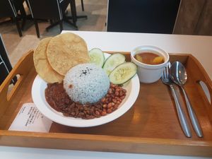 Nasi lemak special at Minf Houze Vegan Cafe in Kuala Lumpur