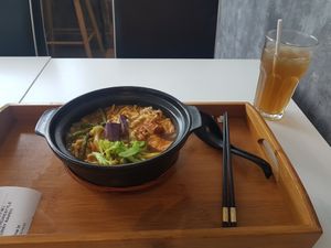 Homestyle curry ramen spicy at Minf Houze Vegan Cafe in Kuala Lumpur
