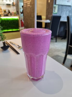 Pink dragon at Minf Houze Vegan Cafe in Kuala Lumpur