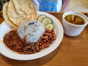 Nasi lemak at Minf Houze Vegan Cafe in Kuala Lumpur