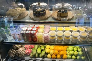 Dessert case  at Minf Houze Vegan Cafe in Kuala Lumpur