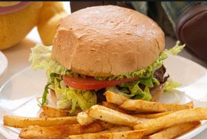 Vegan Burger  at Minf Houze Vegan Cafe in Kuala Lumpur