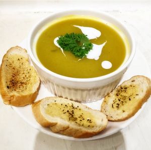 Creamy Pumpkin Soup at Minf Houze Vegan Cafe in Kuala Lumpur