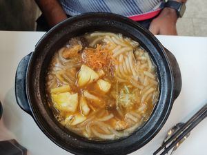 asam laksa soup at Minf Houze Vegan Cafe in Kuala Lumpur