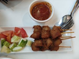 satay Malaysia at Minf Houze Vegan Cafe in Kuala Lumpur