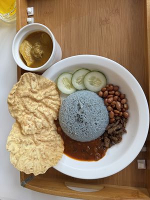 Nasi lemak  at Minf Houze Vegan Cafe in Kuala Lumpur