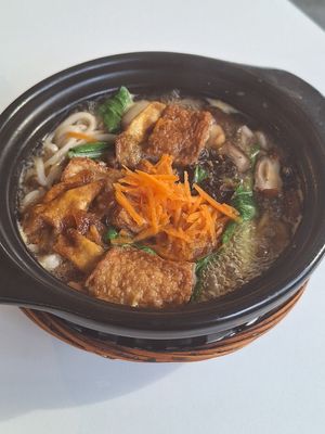 Wantan soup at Minf Houze Vegan Cafe in Kuala Lumpur