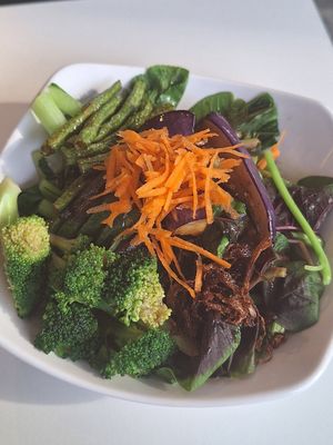 Garden vegetables at Minf Houze Vegan Cafe in Kuala Lumpur