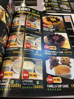 Pudding menu !  at Minf Houze Vegan Cafe in Kuala Lumpur