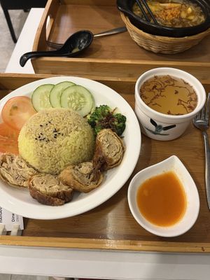 Hainenese rice   at Minf Houze Vegan Cafe in Kuala Lumpur