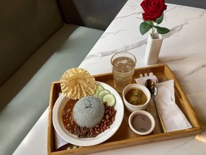 Vegan Nasi Lemak  at Minf Houze Vegan Cafe in Kuala Lumpur