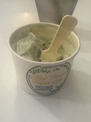 Vegan matcha ice cream   at Minf Houze Vegan Cafe in Kuala Lumpur