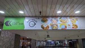 Follow the signs on the 3rd/top floor at Minf Houze Vegan Cafe in Kuala Lumpur