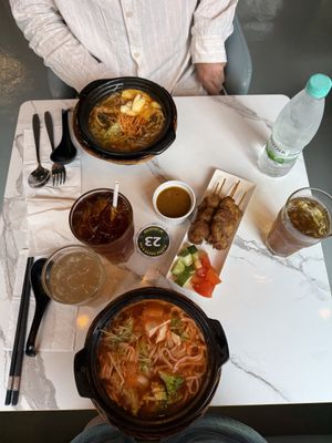 Kimchi Ramen und Laksa  at Minf Houze Vegan Cafe in Kuala Lumpur