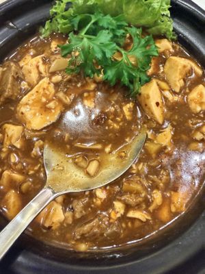 Mapo-tofu  at Minf Houze Vegan Cafe in Kuala Lumpur