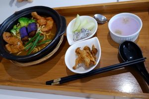 Curry Ramen Soup Set (Not On Menu) at Minf Houze Vegan Cafe in Kuala Lumpur