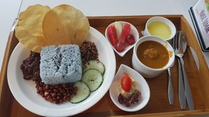 Nasi lakma set at Minf Houze Vegan Cafe in Kuala Lumpur