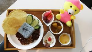 nasi lemak at Minf Houze Vegan Cafe in Kuala Lumpur