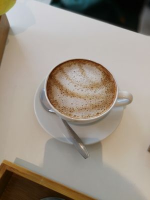 soy latte at Minf Houze Vegan Cafe in Kuala Lumpur