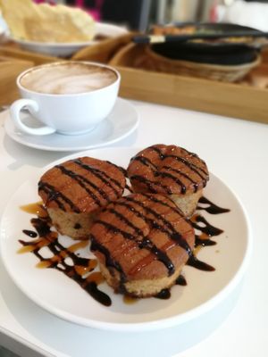 banana cake at Minf Houze Vegan Cafe in Kuala Lumpur