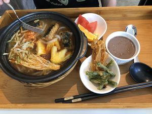 Asam laksa set meal  at Minf Houze Vegan Cafe in Kuala Lumpur