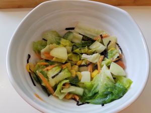 Vegan caesar salad at Minf Houze Vegan Cafe in Kuala Lumpur