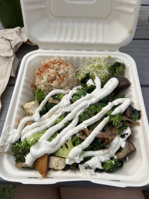 Humble bowl and added tofu   at Farm To Barn in Haleiwa