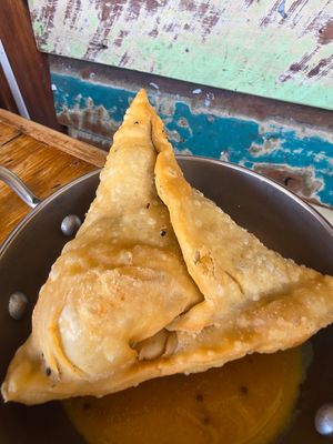 Samosa at The Cardamom Pod in Mullumbimby