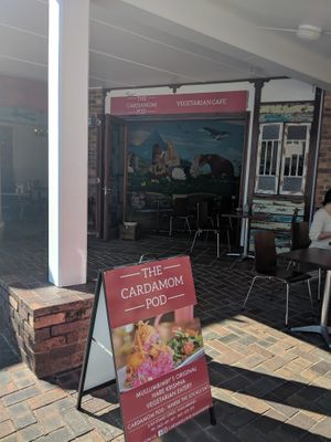 Street view of the cafe at The Cardamom Pod in Mullumbimby