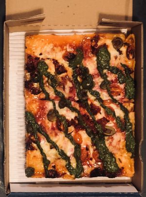 Vegan Beet-An-Esca at Square Pie Guys in San Francisco