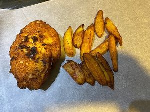 Overcooked chips, full of oil and quality of the vegan chips which is also overcooked.  at Gypsy - Marina Mall in Dubai