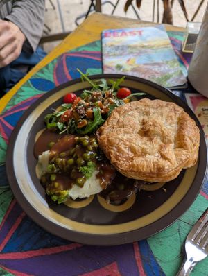 A little bit of everything with butterchicken pie at Funky Pies in Bondi Beach