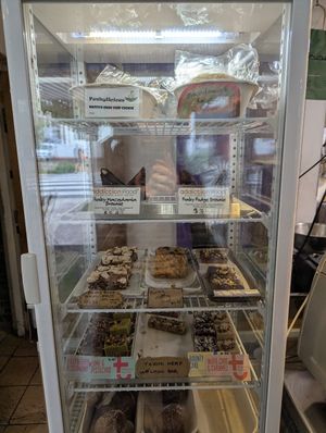 Dessert display at Funky Pies in Bondi Beach