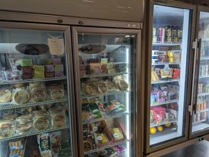 Groceries display at Funky Pies in Bondi Beach