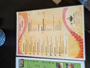 Drinks menu at Funky Pies in Bondi Beach