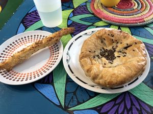 Funky chunky pie with cheese stick at Funky Pies in Bondi Beach