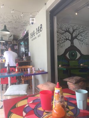 outside decor at Funky Pies in Bondi Beach