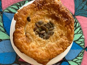 No Wurry Curry pie at Funky Pies in Bondi Beach