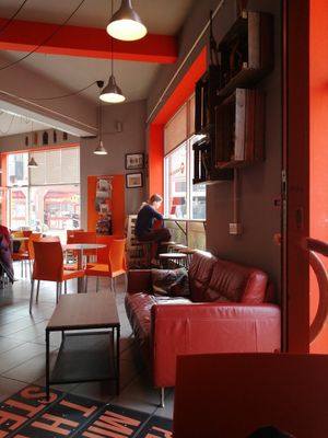 Inside at Baobab Cafe in Loughborough