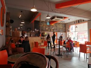 Inside at Baobab Cafe in Loughborough