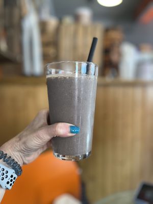 Vegan Oreo milkshake   at Baobab Cafe in Loughborough