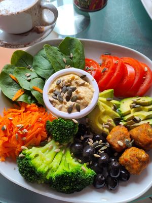 Salad bowl at Baobab Cafe in Loughborough